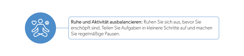 Ruhe und Aktivität ausbalancieren